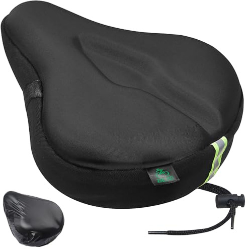 Zacro Exercise Bike Seat Cushion Cover - Gel Padded Bike Seat Cover for Men Women Comfort, Extra Soft Exercise Bicycle Seat Compatible with Peloton, Outdoor & Indoor