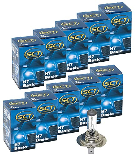 Glühbirne H7 Basic 12V 55W PX26d Halogen SCT Lampe Birne Glühlampe 10 Stück
