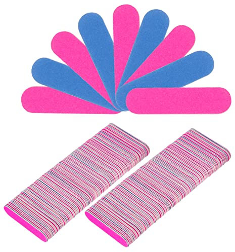 Dacitiery 200 Profi Nagel Feilen, Professionelle Care Nagelfeilen, Doppelseitige Einweg Nagelfeile 180/240 Grit, Professionelle Care Mini Nagelfeilen für Gelnägel natürliche Nägel