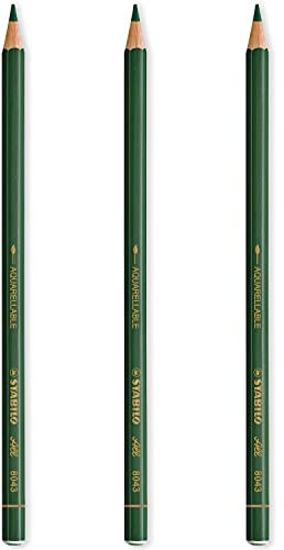 STABILO All Aquarell-Effekt-Bleistifte, 3 Stück, Grün