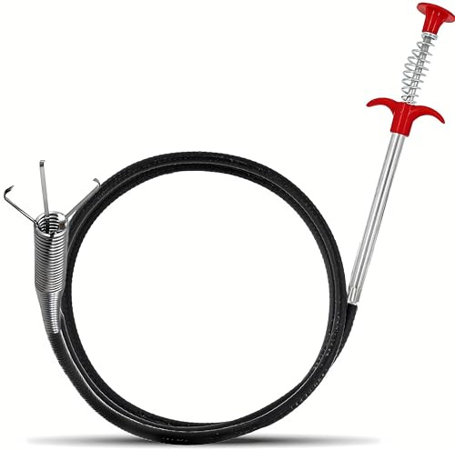 Pinza flessibile con 4 artigli per raccogliere il tubo flessibile, strumento di assistenza per raccogliere rifiuti, lavandino, scarichi, WC, rimozione peli (160 cm)