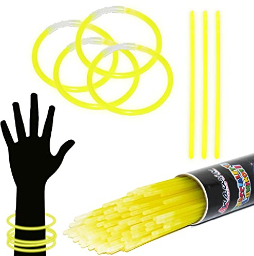 100 Pulseras luminosas Amarillo
