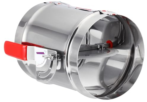 PATIKIL HVAC Duct Manual Volume Backdraft Damper, 6 Inch/150mm, Airflow Ducting Branch Vent Damper Air Control Valve, Adjustment Handle Stainless Steel, for HVAC