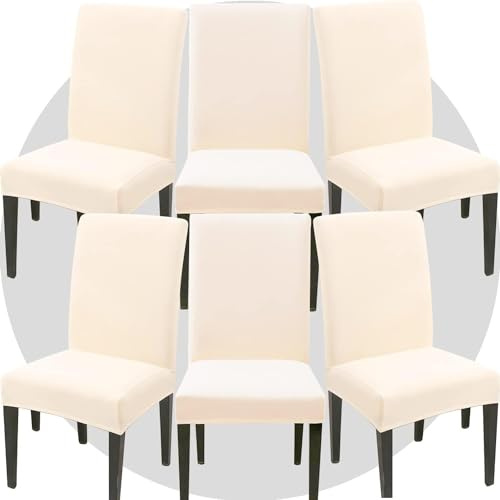 YUMYDG Stuhlhussen Stretch 6er Set Hussen für Stuhl Drucken Stuhlbezug Elastisch Abnehmbarer Waschbarer Universal Chair Cover für Büro Esszimmer Küche Hotel Bankett Hochzeit Party Deko