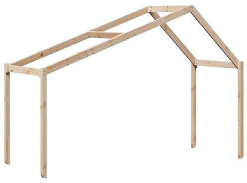 vidaXL Dach für Kinderbett 203x95,5x142 cm Massivholz Kiefer