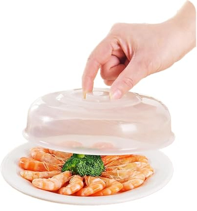 Couvercle Anti Éclaboussures pour Micro Ondes pour Protection Des Aliments, Couvercle Transparent pour Plaque de Micro Ondes avec Poignée pour Cuisine Domestique (Small size 14cm)