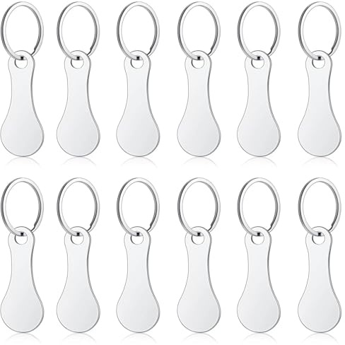 UTXN 12 pièces jeton de Chariot, clé de Chariot en Acier Inoxydable argent, pour supermarché