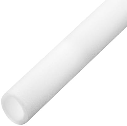 sourcing map Pipe Insulation Foam Tube Pipe Lagging 40mm(1 9/16 Inch) ID 60mm OD 3ft Freeze Protection for Copper Pipe, White