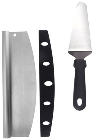 IMIKEYA 1 Satz Halbkreis Förmiger Pizza-cutter Pizzaschneider Pizza-zubehör Pizza-werkzeug Pizzaschieber Pizzaradschneider Griff Für Tortenheber Teigschaber Black Rostfreier Stahl