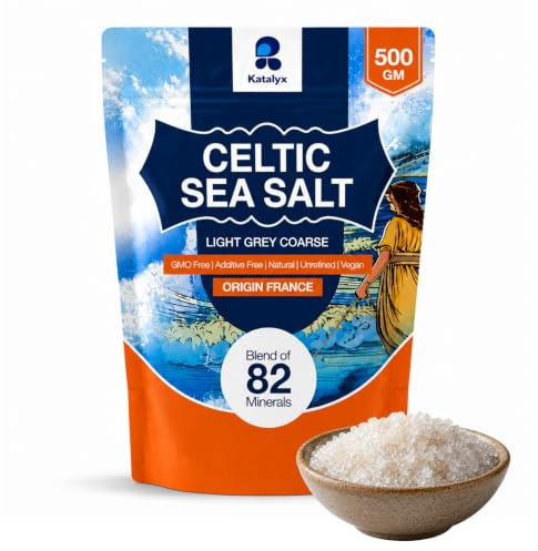 500g Celtic Sea Salt | 100% Natural, Unrefined, Coarse Celtic Salt | Hand-Harvested in Guérande, France | Pure 82+ Mineral-Rich Celtic Salt for Cooking, Baking & Seasoning.