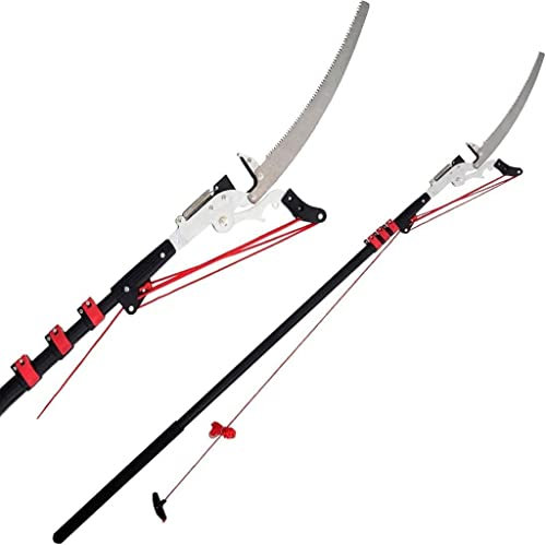LYDBMYT Professional Telescopic Tree Pole Pruner Telescopic Pole Saw, Extendable Tree Pruner Lopper 2 in 1 Gardening Tool with SK5 Cutting Blade 5.4m/18ft