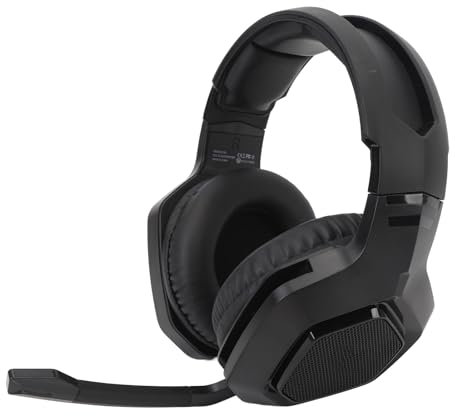 Casque de Joueur, Réduction Active du Bruit, Performance Double Mode, Connexion à 3 Modes, compatibilité Pratique, Casque de Jeu sans Fil pour Le Bureau (Black)