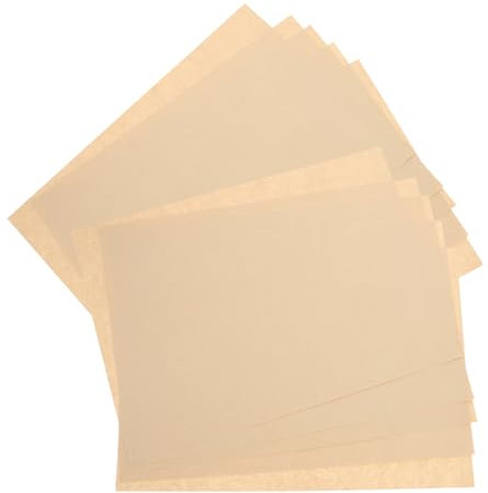 Lurrose 50pcs Retro Paper Sheets Brown Light Weight Parchment Paper for Letter Writing Printing