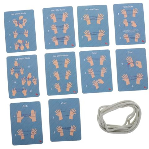 COSMEVIVI 2pcs Creative Finger Strings Boys and Girls Playthings Cats Cradle String Toys for Party Hand Game Portable Toy for Boy Girl Plaything