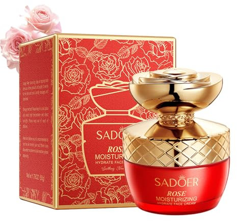 Rose Day Gesichtscreme mit natürlichem Rosenöl, Anti-Aging-Feuchtigkeitscreme für Frauen, pflegt und beruhigt, verbessert trockene, raue, stumpfe Hautprobleme, natürliche feuchtigkeitsspendende