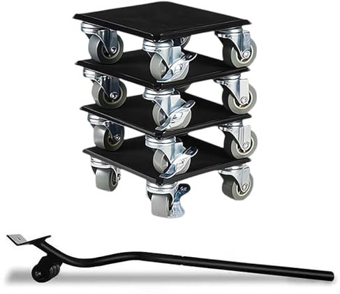 Chariot de meubles robuste avec roues, roulettes pivotantes à 360° pour déplacer des équipements en toute sécurité, supporte jusqu'à 907,2 kg, idéal pour le déménagement de piano et de table de