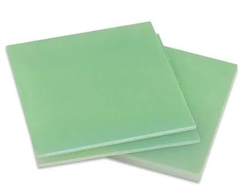 Lámina Aislante de Resina epoxi, G10 FR4, Verde Claro, 0,5-5 mm de Espesor, mecanizable por CNC, ignífuga.(400x400MM 5mm)