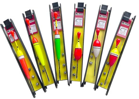 Flivra 6 Stück Posen Angeln, Angelposen, Schwimmer Angeln, Posen Set, Angelposen Set, Pose Forellen Posen, Angelzubehör Posen Mit Senkblei, Angelschnur und Haken für Friedfische, Forellen, Aal