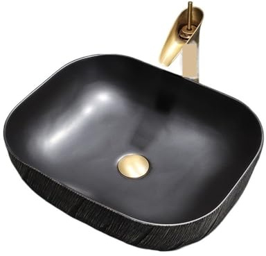GBEVAUEIO Mobili da Toilette Lavandino da Bagno in Ceramica di Porcellana, Piccolo lavabo da appoggio retrò per Bagno e WC Ospiti