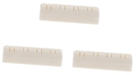 SAFIGLE 3 pièces Set de Sillets de Chevalet pour Mandoline Os Bovin Blanc Accessoires de Cordes pour Instrument de Musique Amélioration Du et Stable