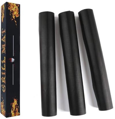 MoSundi Tapis de barbecue pour cuisine et barbecue en plein air, antiadhésif et facile à nettoyer, répartition homogène de la chaleur, tapis de cuisson à double usage pour griller, 40 x 33 x 0,4 mm