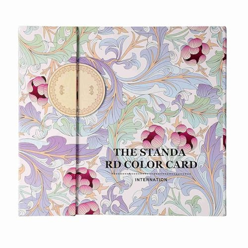 Baxnore Professional Nail Color Display Book 120 Slot Nail Polish Gel Color Chart Organizer Closure Stand Up Design for Salon Home Use 24.5 x 22 x 2cm (Pattern color card book)