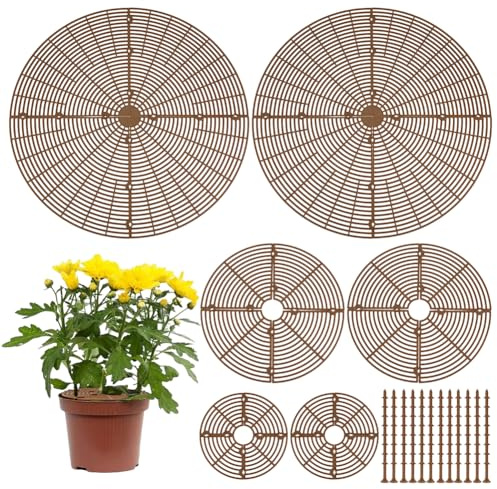 PH PandaHall 6 rejillas para macetas de plantas, 19/30/52 cm, cubiertas protectoras de plástico para plantas, rejillas de red para macetas de protección de animales, plantas en maceta y jardín, bloque