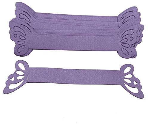 50 er Papier Serviettenring Serviettenhalter Lila Hochzeit Bankette Dekoration