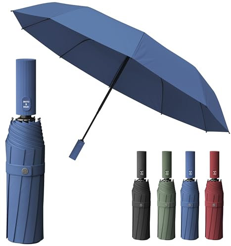 Sapor Design Premium Regenschirm mit Lotus Effekt | sturmfest, windsicher, Auf-Zu-Automatik | edler & eleganter Schirm | stilvoller Taschenschirm (Umbrella) | ICONIC