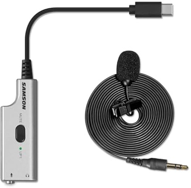 Samson - LMU1 - Bundle Microfono Lavalier Broadcast e adattatore audio USB (LM8 + UP1)
