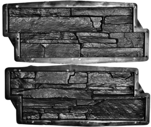 2 Gießformen 48 x19 cm, Verblender, Wandverkleidung 310, Schalungsformen für 2 Klinkersteine