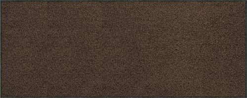 Erwin Müller Fußmatte Mainz, Schmutzfangmatte, Sauberlaufmatte uni braun Größe 30x100 cm - rutschfest, pflegeleicht, für Fußbodenheizung geeignet (weitere Farben, Größen)