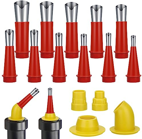 Stainless Steel Caulking Nozzle Coating, Universal Integrated Rubber Nozzle Tool Kit, Caulking Nozzle Applicator with Base, Reusable Caulking Finisher Kit for Sink Kitchen Bathroom and Window