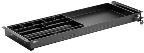 SpeaKa Professional SP-10938492 Untertischschublade 740 mm x 272 mm abschließbar 50,8 mm Höhenbereich (max) schwarz