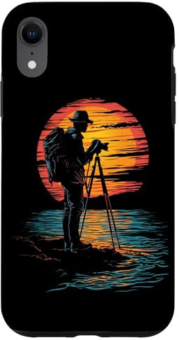 Coque pour iPhone XR Trépied pour appareil photo Photographe Mer Plage Photos