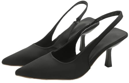 ticticlily Femme Sandales Slingback Bout Pointu Sexy Escarpins Chaussures de Mariage à Talon Aiguille