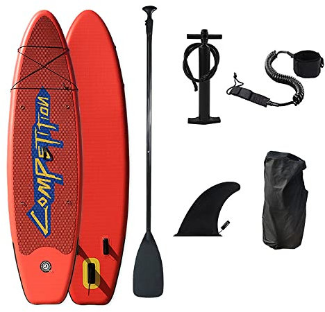 Jemora Aufblasbares Stand-Up Surfboard Seaside Beach Wasserski Surfboard Pulp Board Wassersport PVC Surfboard Paddle Board Surfbrett