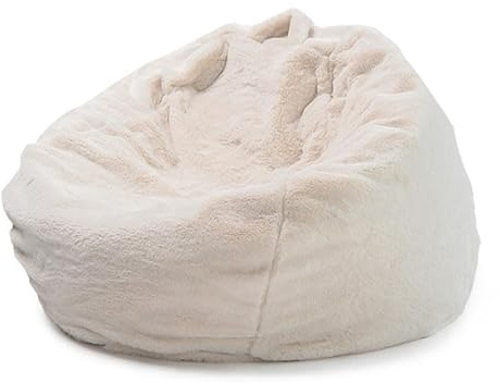 Sitzsack Indoor Outdoor Sitzsack Stuhl Luxuriöse Flauschige Sitzsäcke Erwachsene Große Sitzsäcke Mit Sitzsäcken Wohnzimmer Extra Große Luxuriöse Flauschige Sitzgelegenheiten (Ohne Füllung),Beige,90Cm*