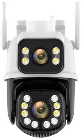 Caméra de sécurité cellulaire 8MP 4K double objectif double écran PTZ caméra IP extérieure 4MP HD Ai détection humaine Protection de sécurité CCTV Surveillance Résolution HD(4MP NO SD Card)