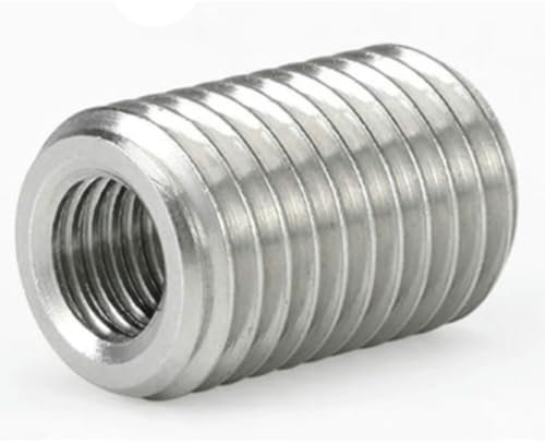 M2M2.5M3M4M5M6M8M Adaptador de rosca interna y externa de acero inoxidable 304, manguito de inserción de rosca de alambre, acoplador de tuerca de conversión, M4XM10XL6X5PCS, acero inoxidable 304