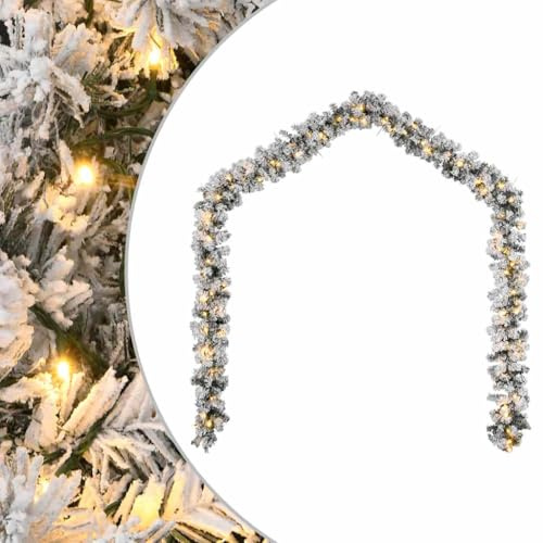 vidaXL Weihnachtsgirlande mit LED-Leuchten Grün 10 m PVC