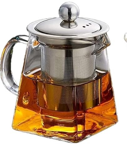 Cuperinox-Tetera de Cristal con Infusor para Té e Infusiones, Resistente al Calor y Compatible con Microondas ** - Infusion Prestige Collection (950 ml)