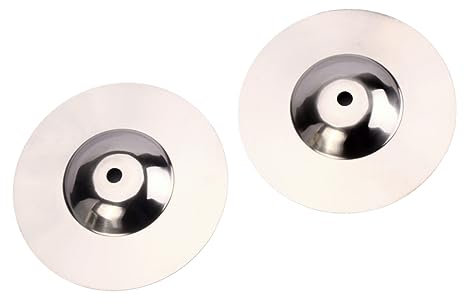 VICASKY 2stücke Teiliges Crash-becken Schlagzeug Robustes Percussion-zubehör Für Anfänger Silber Klangvolle Melodien Und Klarer Klang Für Schüler Und Musiker