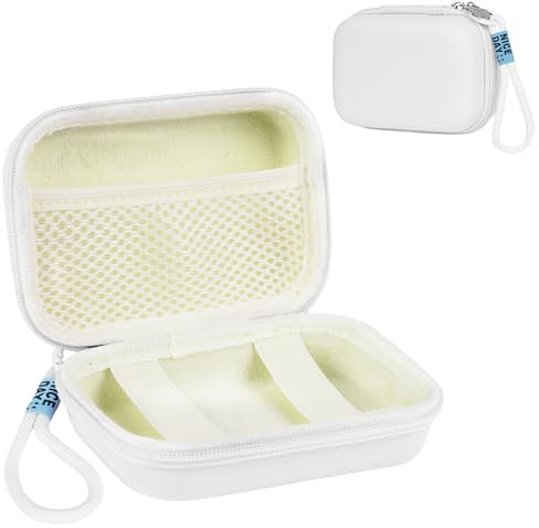 Ainiv Funda para Digital Cámara, Estuche Camara para Sony ZV-1/para Ricoh GR/para Casio ZR1000/para Canon G7/SX720/para Panasonic ZS110, Funda Camara Fotos Infantil para Accesorios (Blanco)