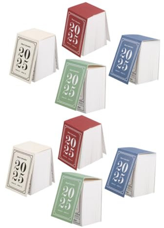 Homoyoyo 8stücke Teiliges Mini Vintage Stil Mit Ästhetischem Design Tragbar Kleine Dekorative Tischkalender Für Büro Und Zuhause Als Schreibtischdeko Und Wochenplaner