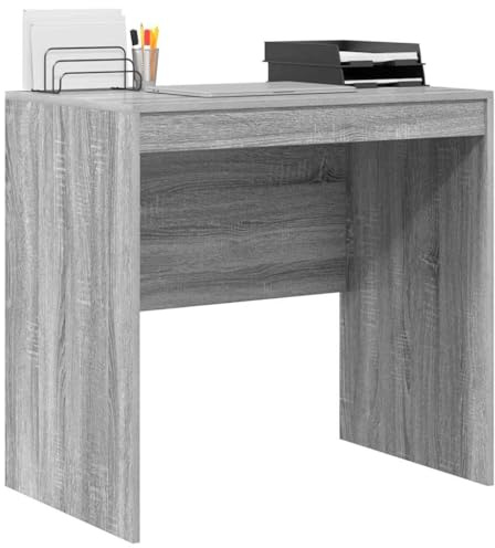 vidaXL Escritorio Gris Sonoma 80 x 50 x 76 cm | Estilo moderno con líneas limpias para un look a la moda, Madera engineered resistente para el día a día,