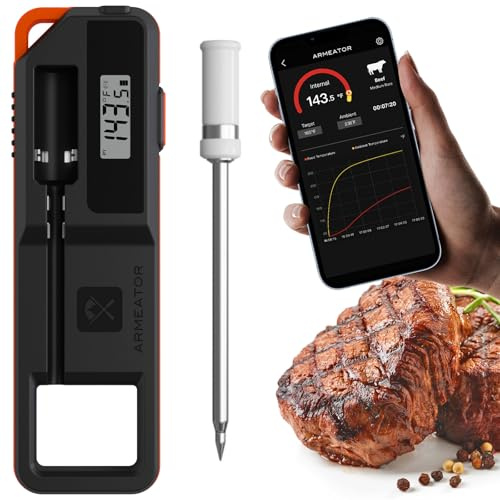 Smart Meat Thermometer Digital Instant Read Wireless Cooking Thermometer for BBQ Oven Air Fryer, Gifts for Men, Kitchen Essentials Gadgets Grilling Accessories, Waterproof Food Thermometers