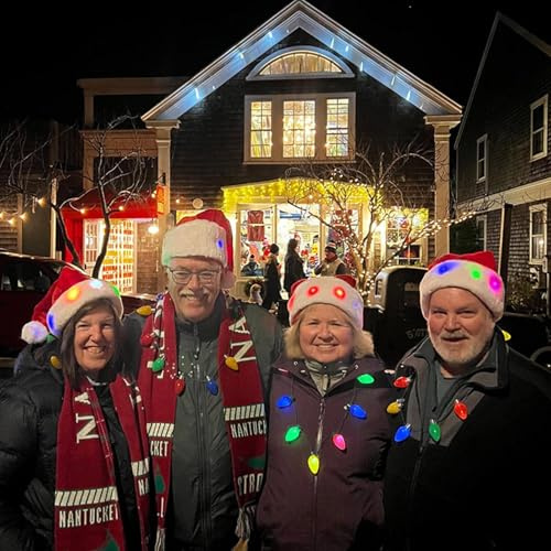 Beleuchtete Weihnachtsmütze: LED-Weihnachtsmütze, Plüschmütze, bunte Mützen mit Batterien, Cosplay-Zubehör für festliche Partys, Weihnachtsfeiern, Neujahrsfeiern, Konzert