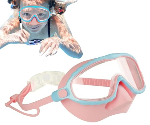 Gafas de esnórquel para niños, gafas de natación con cubierta para la nariz, buceo impermeable, antivaho, protección UV, para niños y niñas de 4 a 16 años, piscina, natación, esnórquel,