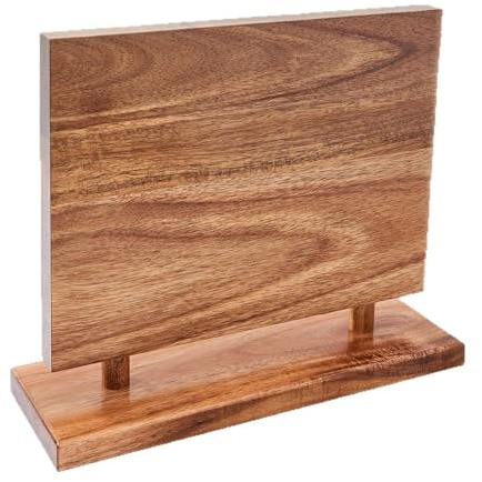 WSFYTAM Porta Coltelli Magnetico, Blocco Coltelli Magnetico A Doppia Faccia, Senza Coltelli, Supporto Universale in Legno per Coltelli, Magneti Rinforzati E Potenti,Marrone